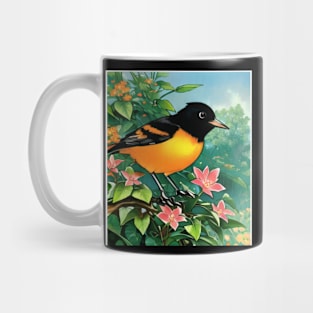 Cuteness of Baltimore Orioles The Orange Oriole Bird with Vintage Orchard Oriole Bird Mug